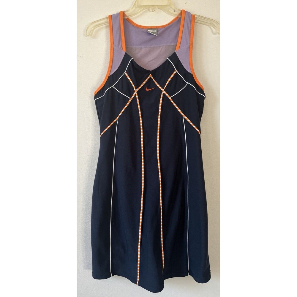 Serena Williams Rare 2007 Miami Sony Ericsson Open Nike Tennis Dress Navy Blue M